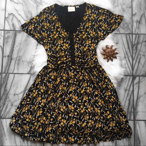 Anthropologie Dresses & Skirts - PRICE DROP $25! Maeve Black Floral Midi Dress